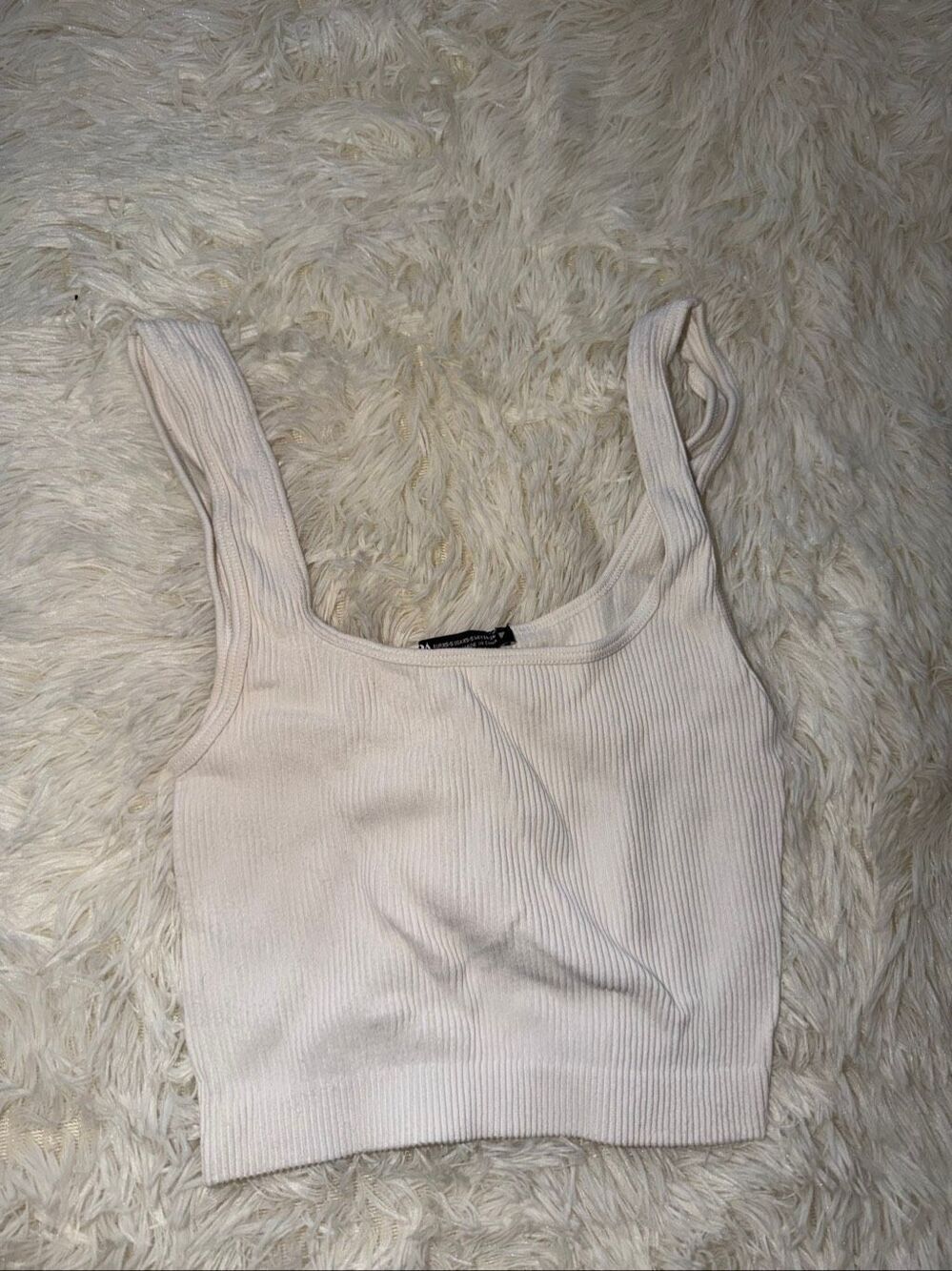 White cropped top tank / bra size XS-S Zara